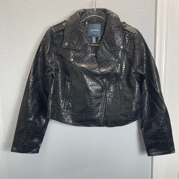 Modcloth Crocodile Rock Moto Jacket MEDIUM - Picture 2 of 13